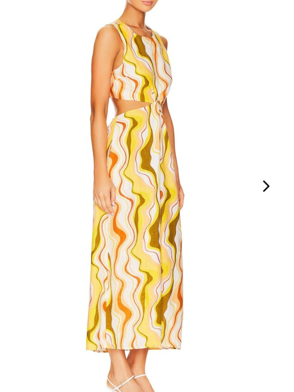 NWOT MINKPINK ZIGGY 70S SWIRL TWIST DRESS MEDIUM